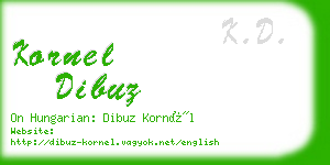 kornel dibuz business card